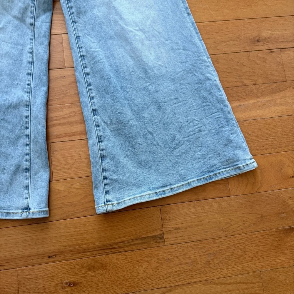 Mica High Rise Super Wide Leg Palazzo Crop Jeans Women 29 - Picture 12 of 12